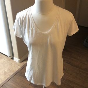 LOFT Distressed Scoopneck Tee - Large